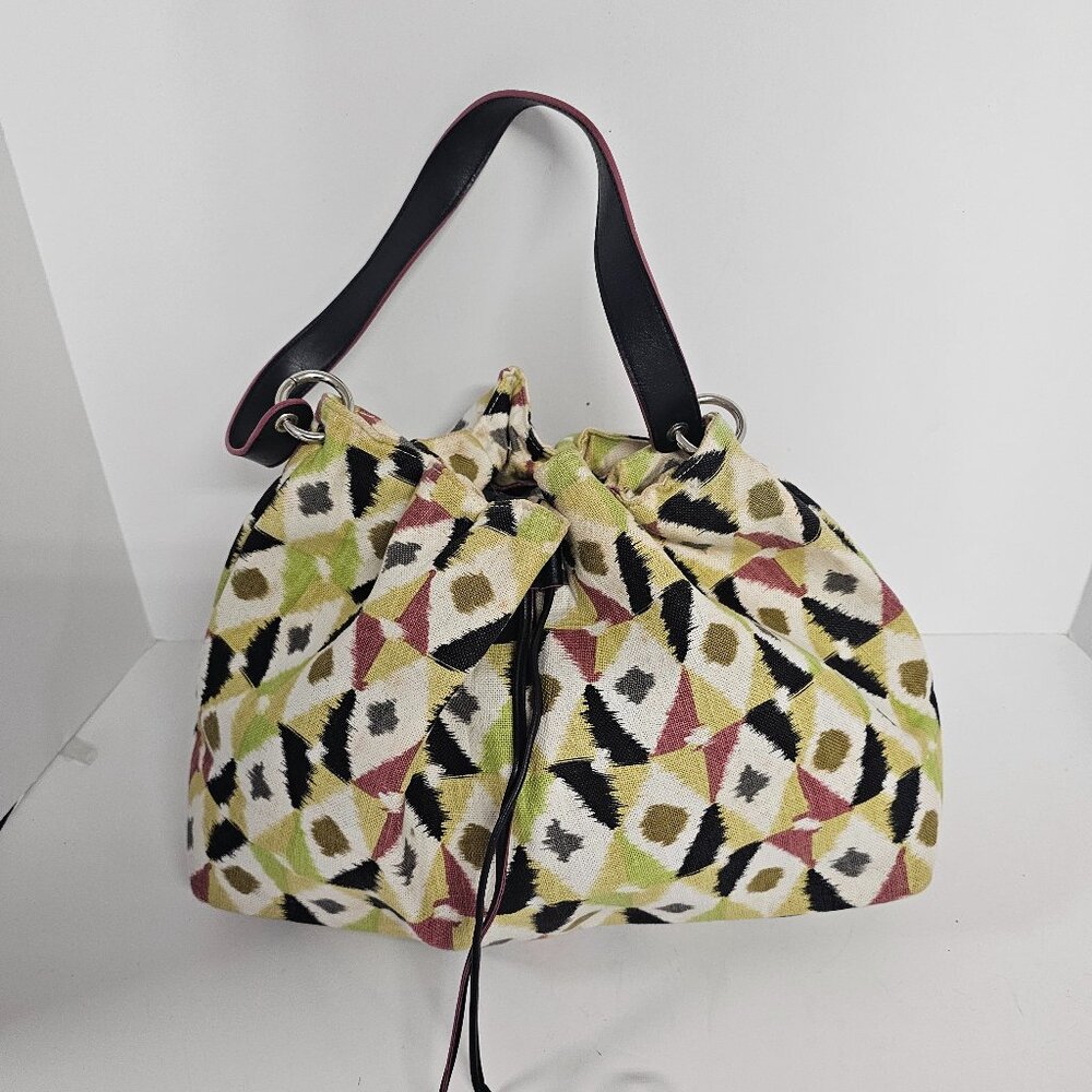 Stephanie Johnson Aztec Southwestern Cotton Hobo Drawstring Tote Bag